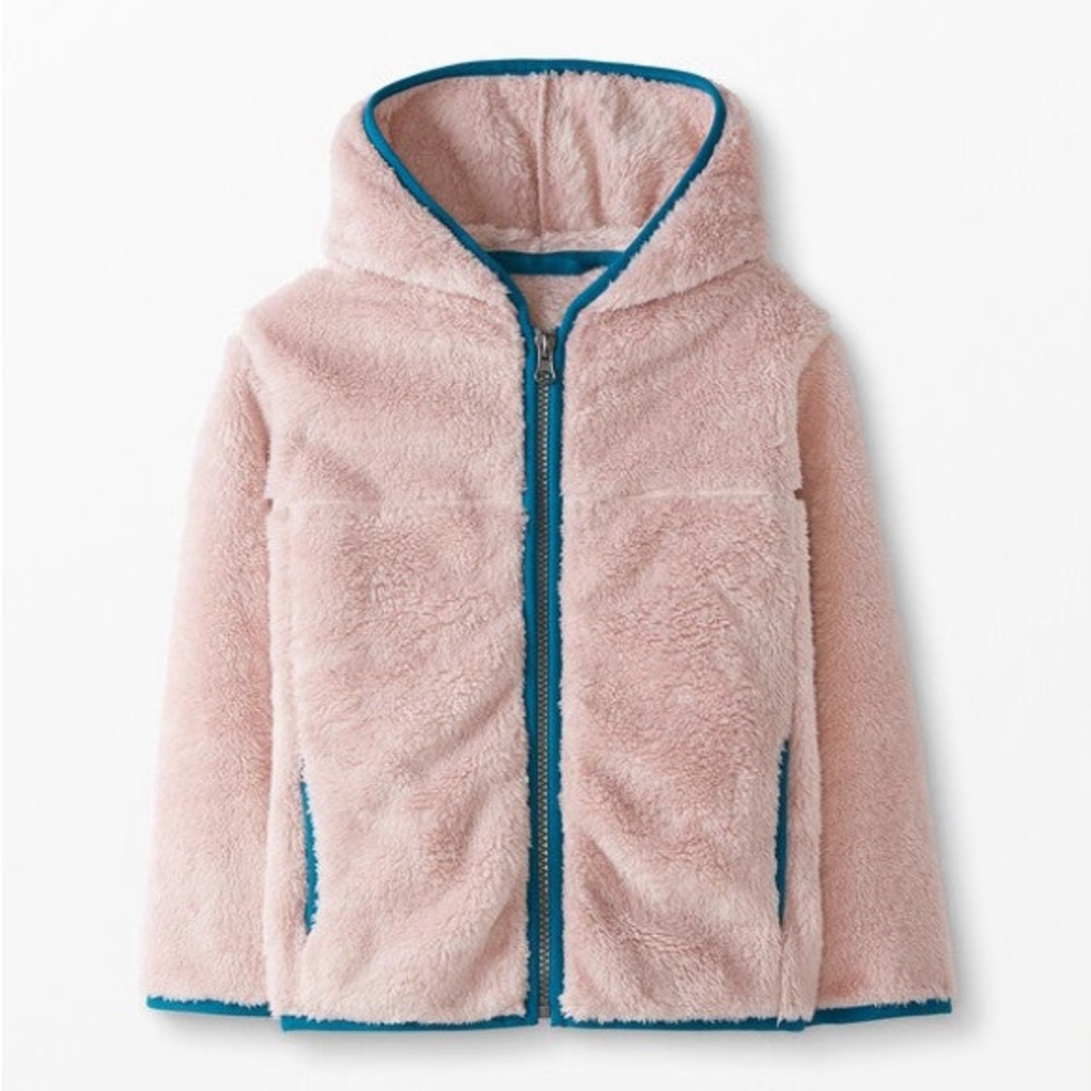GUC Hanna Andersson Pink Girls Marshmallow Full Zip Jacket